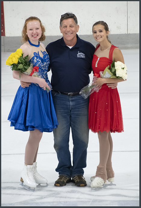 Bonnie Dudley and Emma Ogle with Larry LaBorde