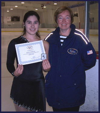 Jessica Marshall receiving her certificate
