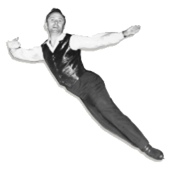 Robert Unger spread eagle pose