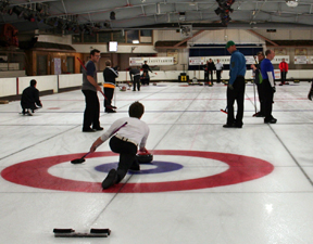 Curling game in progress