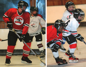 Hockey players at the Ice Chalet