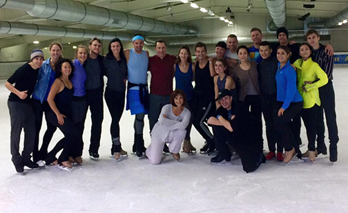 Adam Blake with cast in Wolfsburg Germany